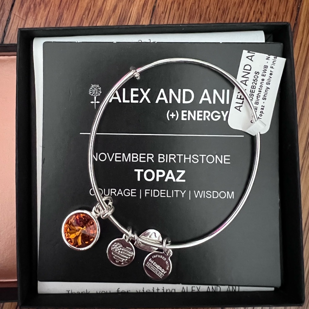 Alex & Ani Topaz bracelet